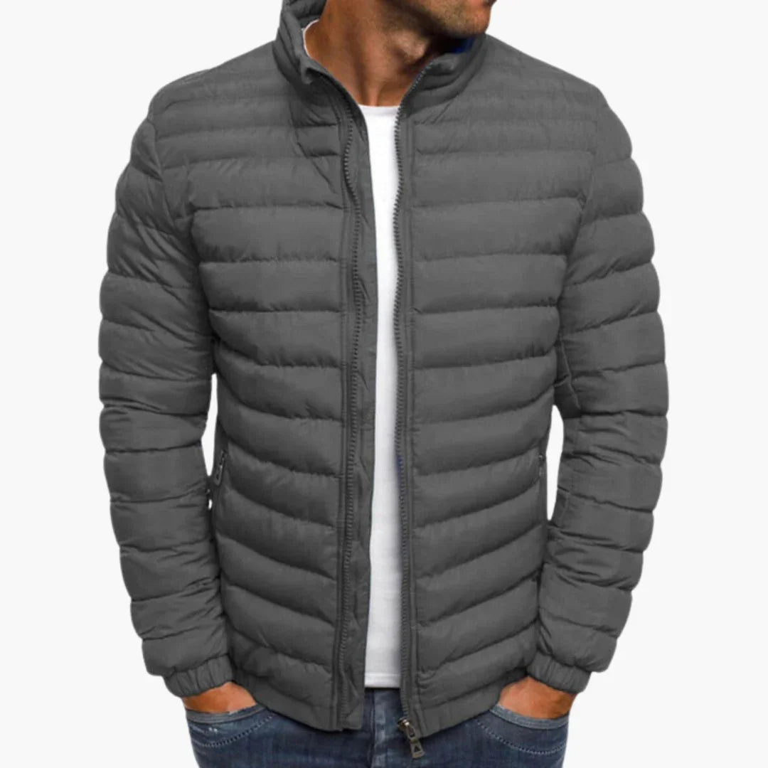 Men's Casual Quilted Jacket with Insulated Lining