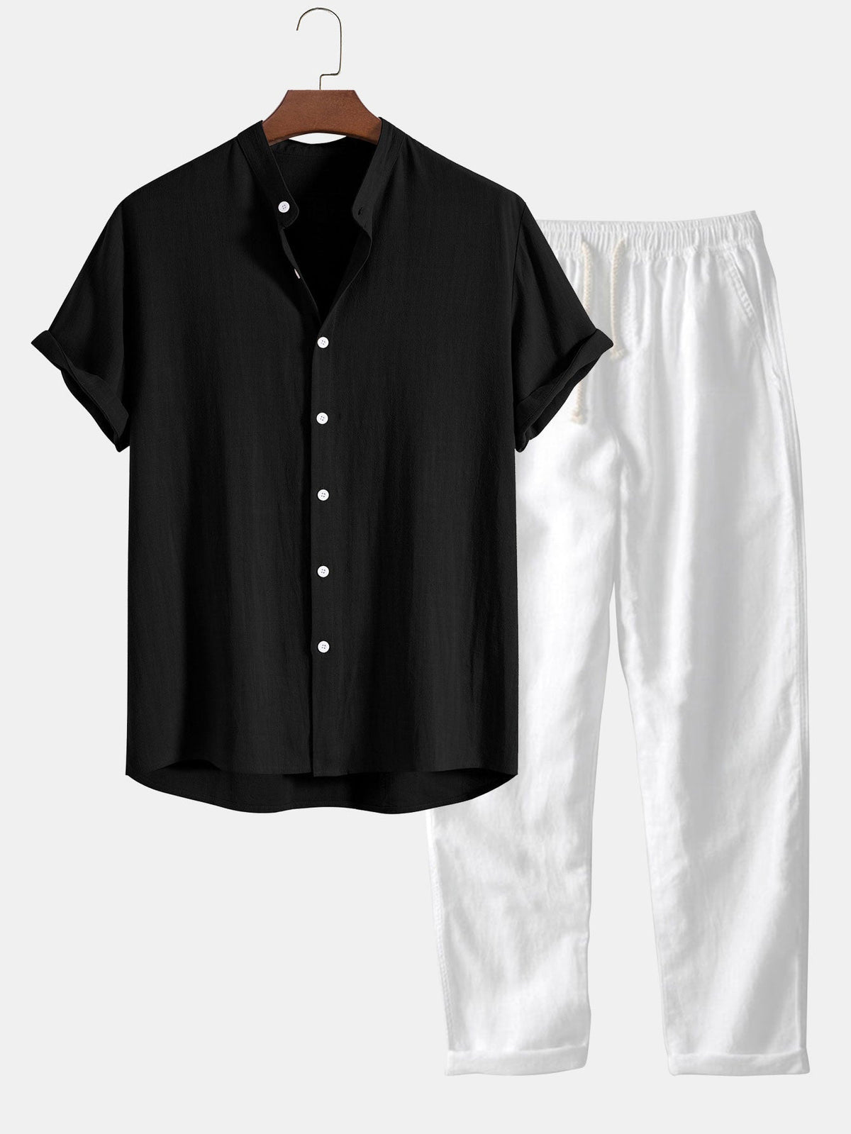 Men's Casual Short-Sleeve Shirt Set