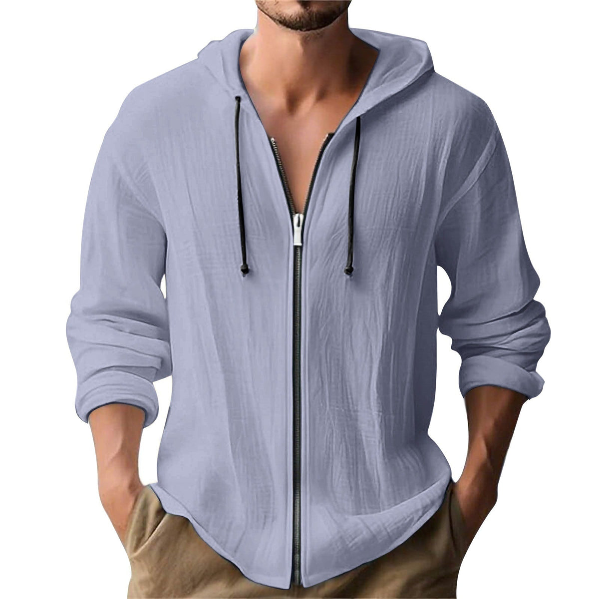 Men's Casual Zip-Up Hoodie Jacket