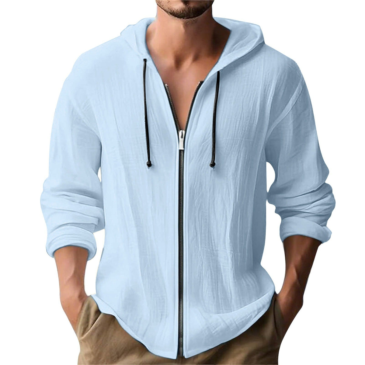 Men's Casual Zip-Up Hoodie Jacket