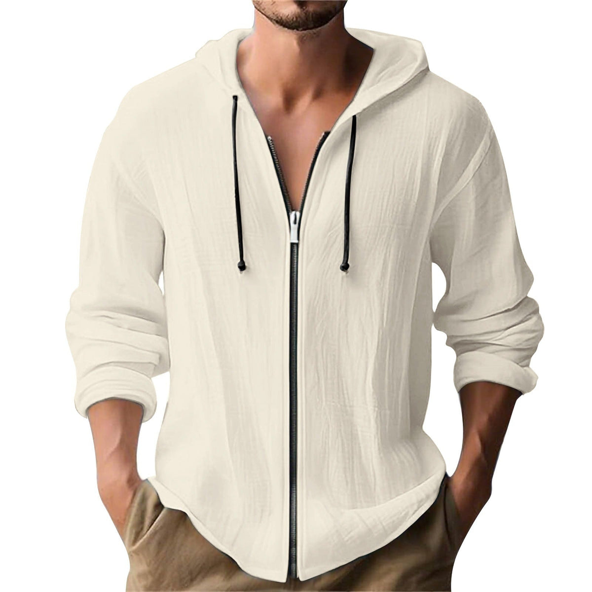 Men's Casual Zip-Up Hoodie Jacket