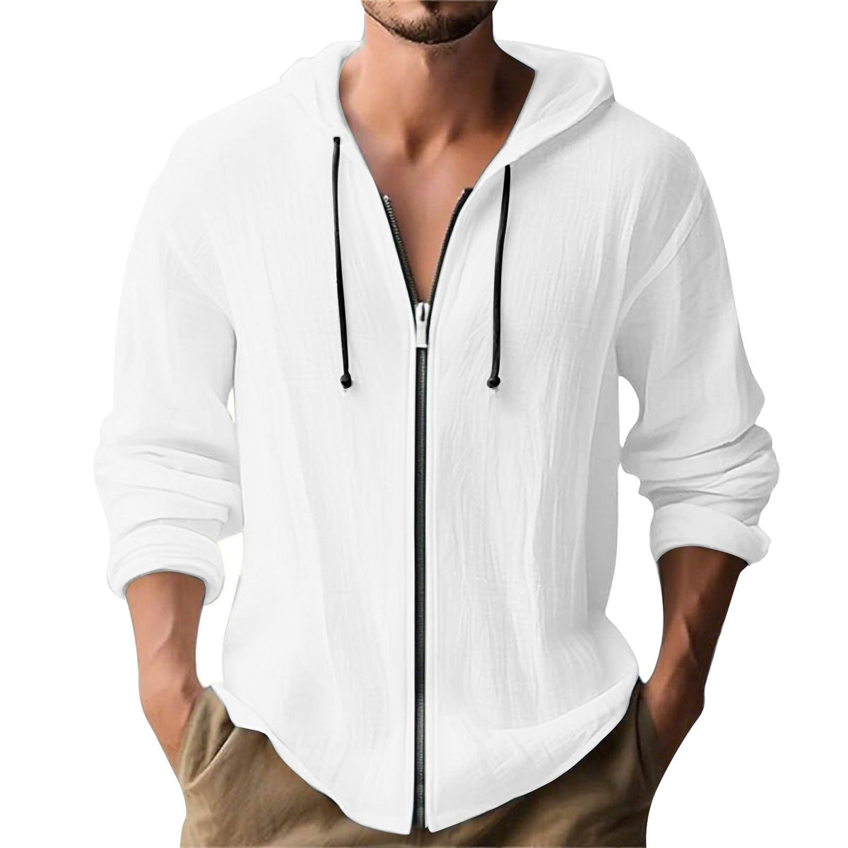 Men's Casual Zip-Up Hoodie Jacket