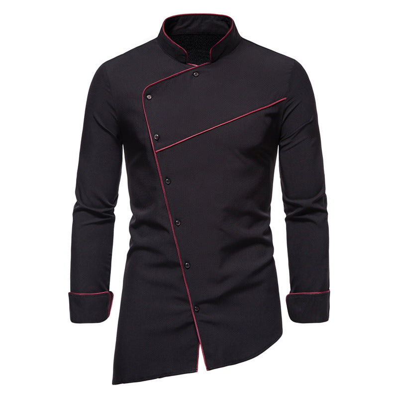 Men's Chef Jacket with Accents and Tailored Fit