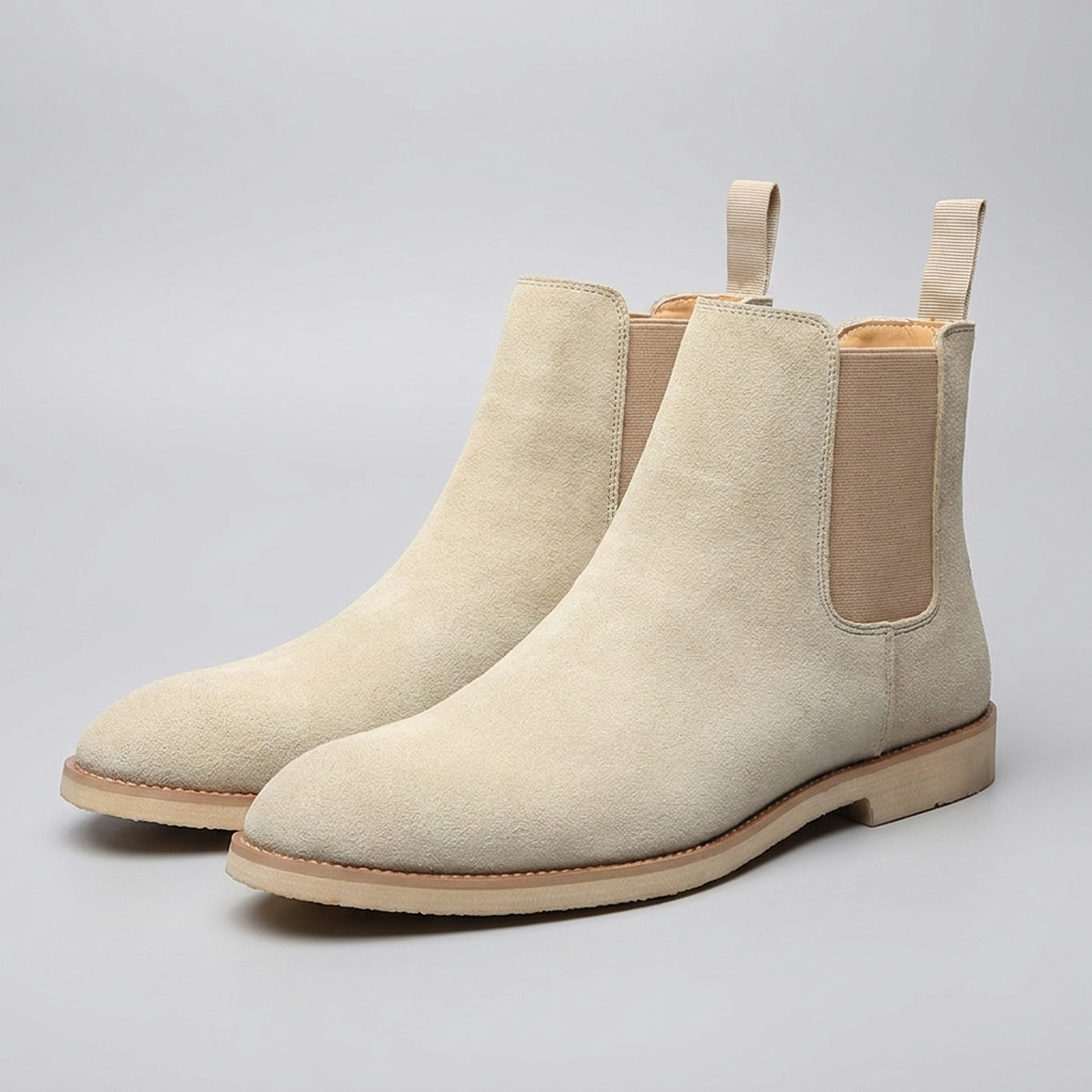 Men's Chelsea Boots with Elastic Side Panels