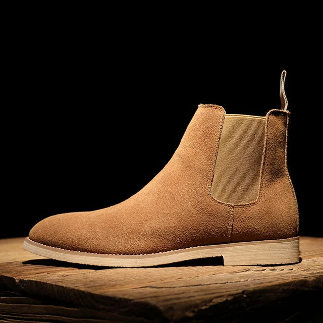 Men's Chelsea Boots with Elastic Side Panels