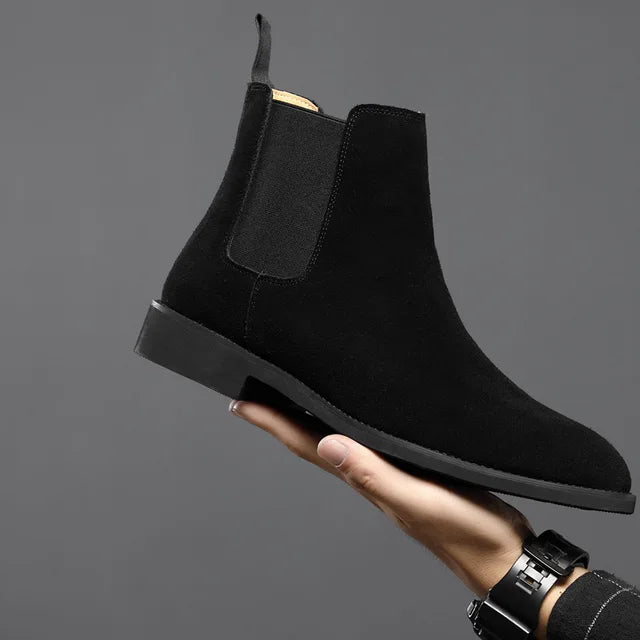 Men's Chelsea Boots with Elastic Side Panels