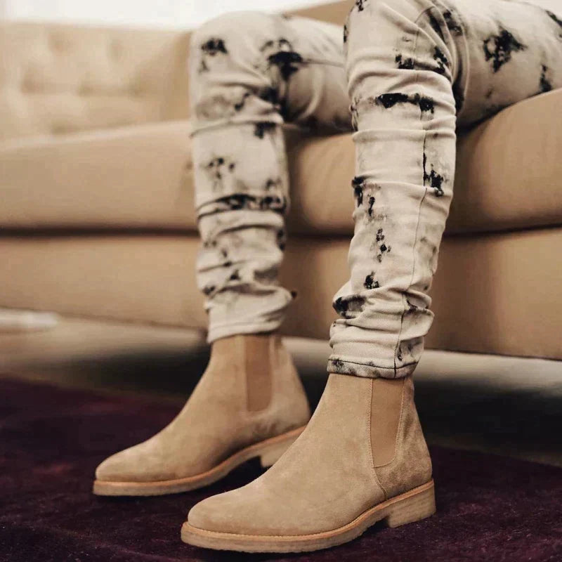 Men's Chelsea Boots with Elastic Side Panels