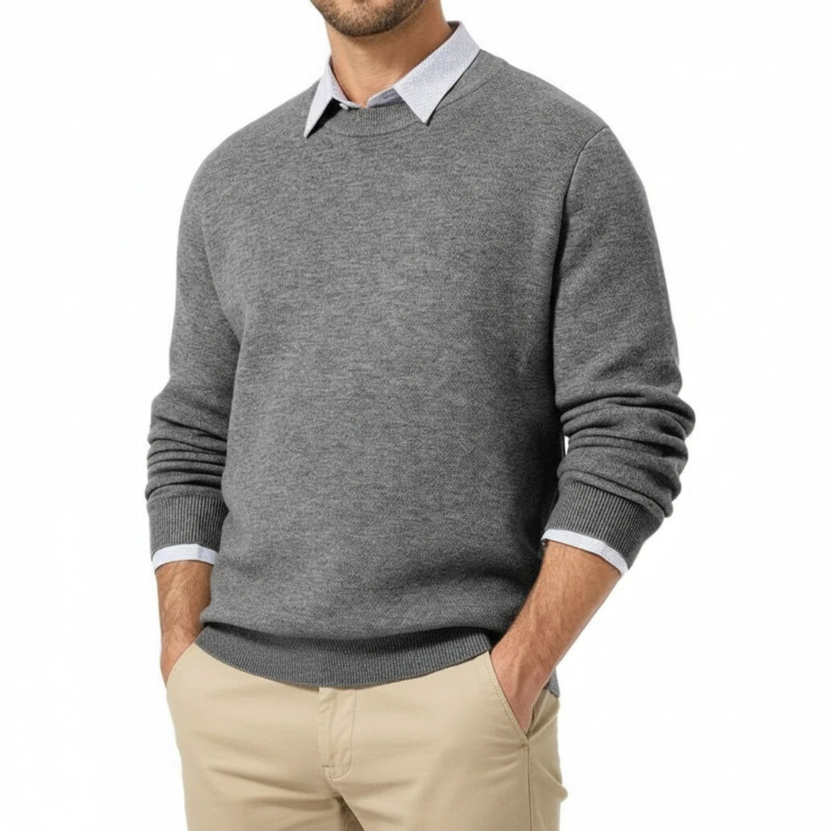 Men's Classic Fit Crew Neck Sweater