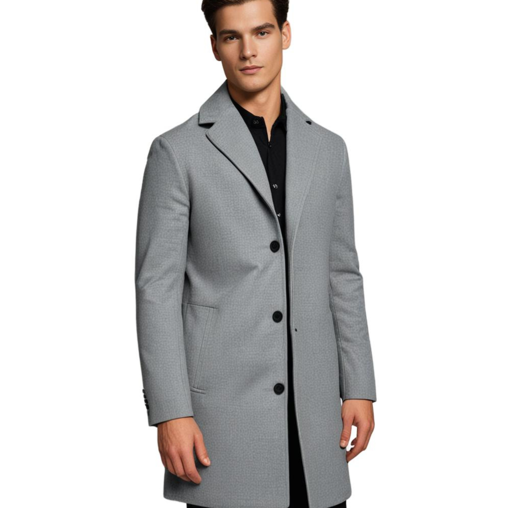 Men's Classic Long Winter Coat for Elegant or Casual Looks