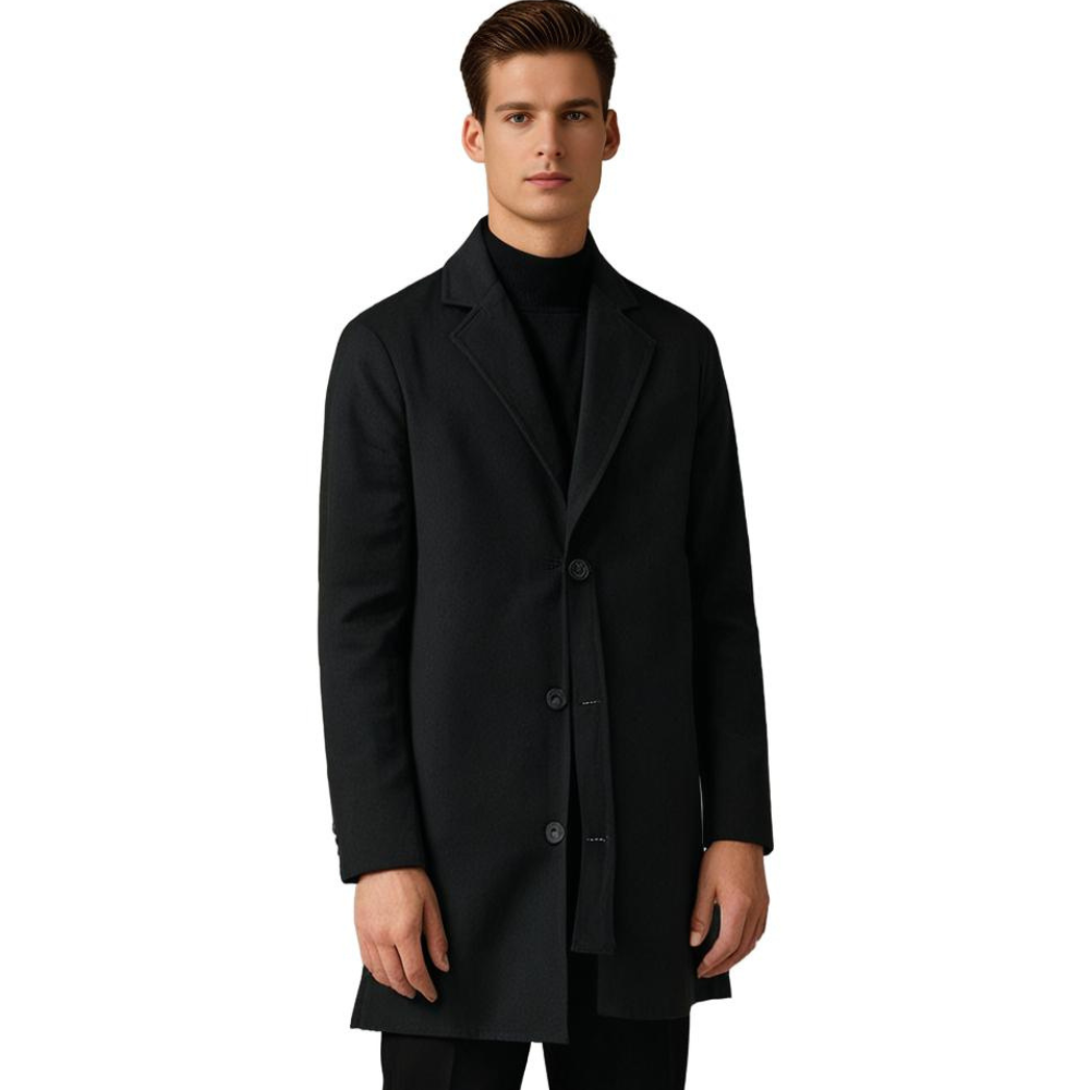 Men's Classic Long Winter Coat for Elegant or Casual Looks