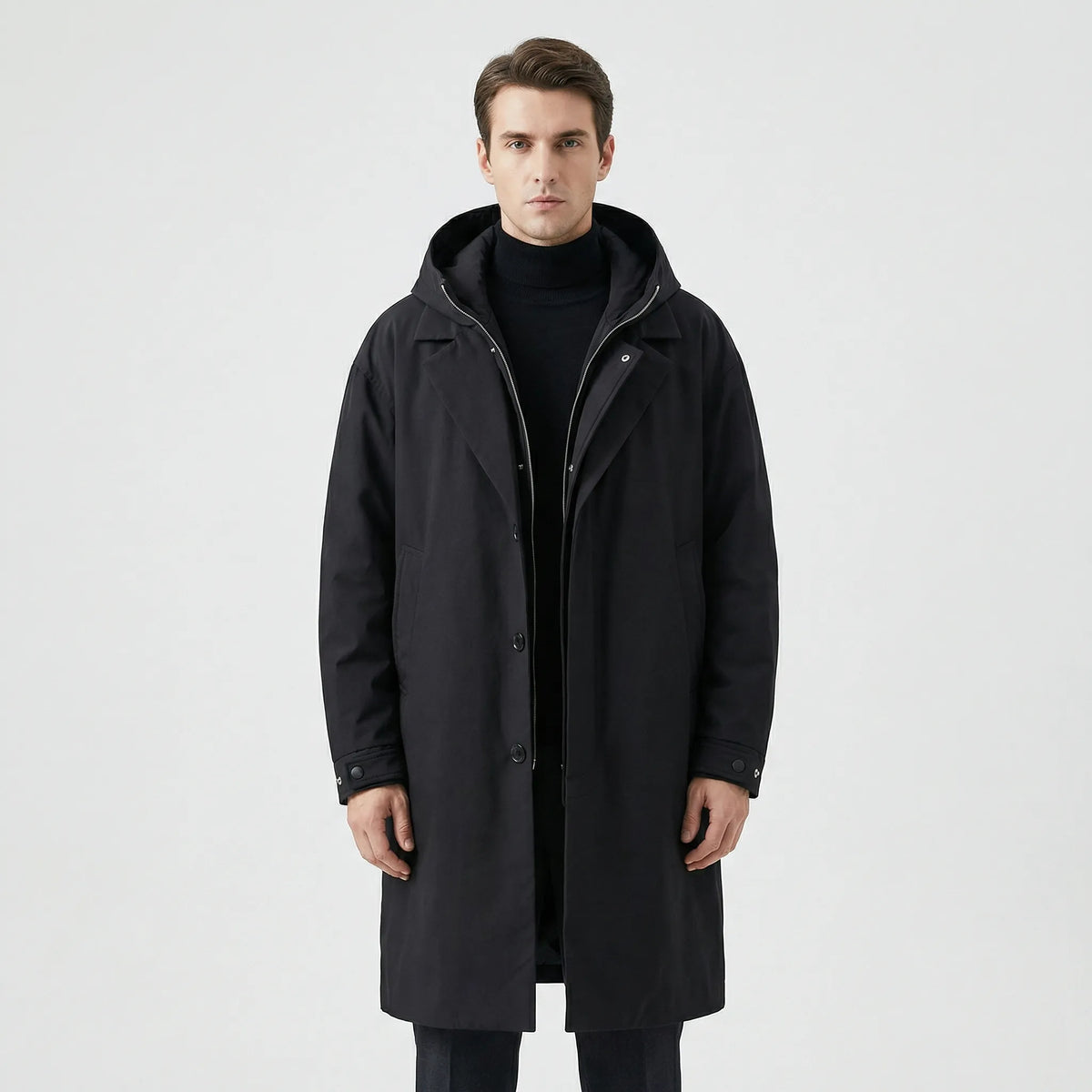 Men's Classic Parka Trench Coat