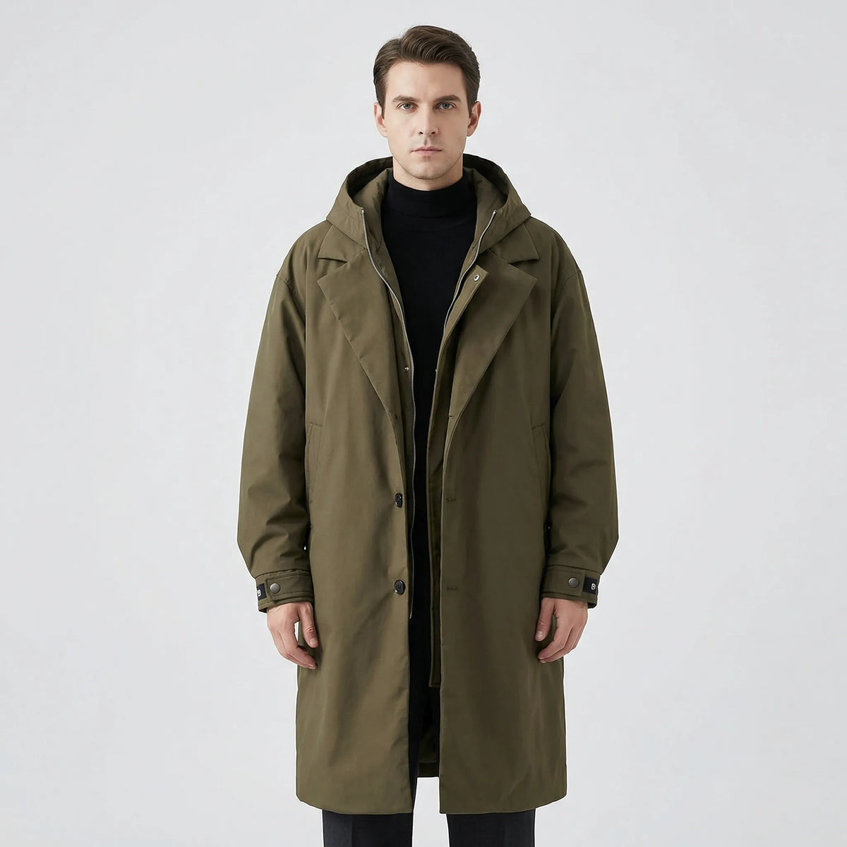 Men's Classic Parka Trench Coat