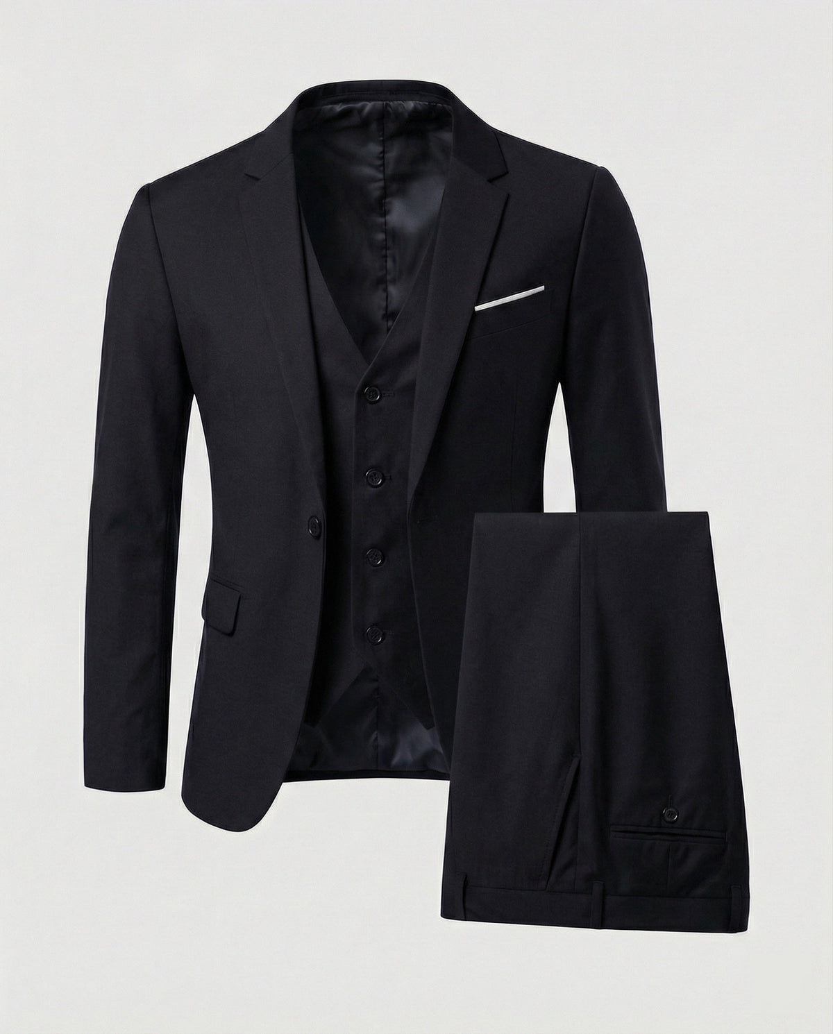 Men's Classic Three-Piece Suit for Formal Occasions