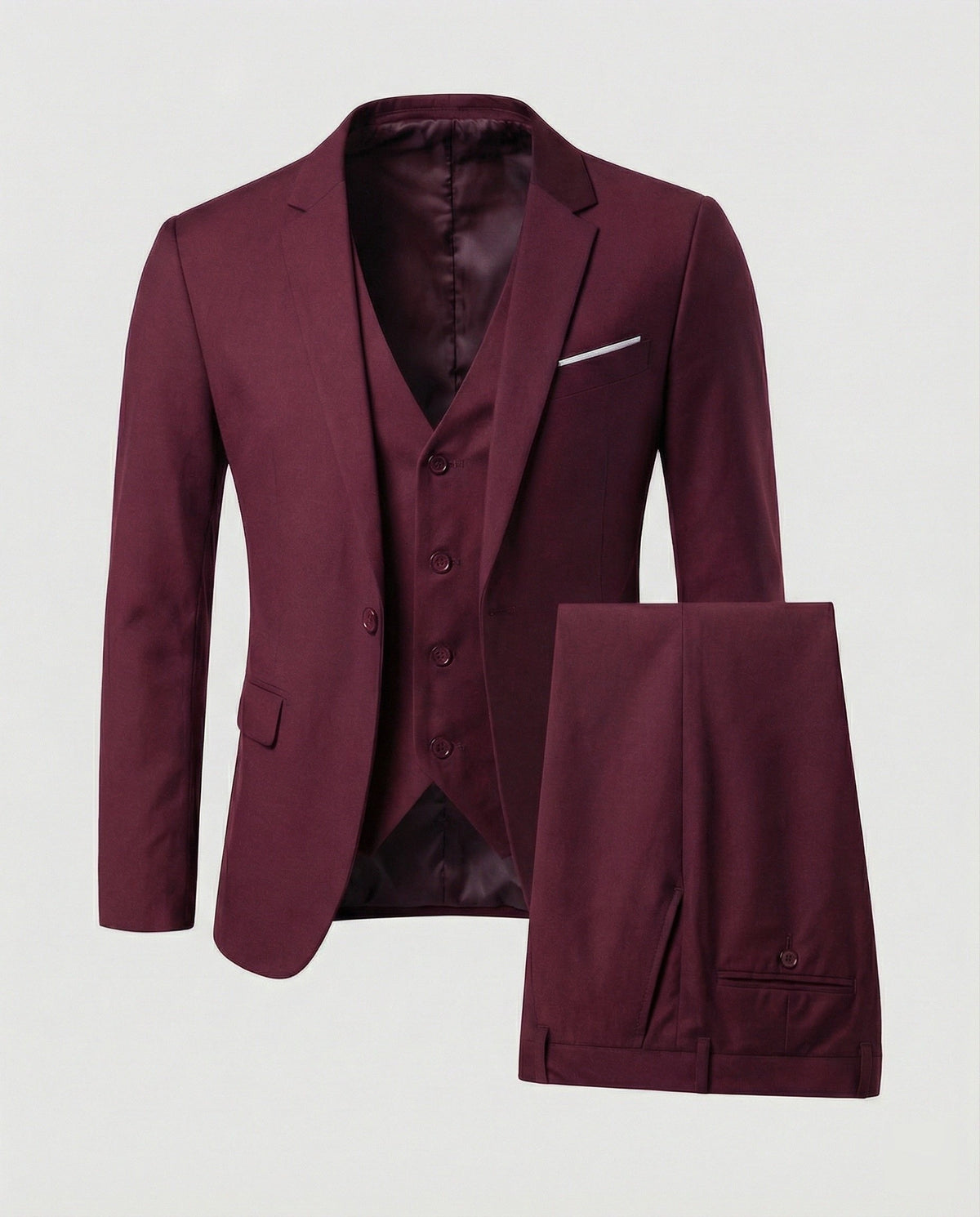 Men's Classic Three-Piece Suit for Formal Occasions
