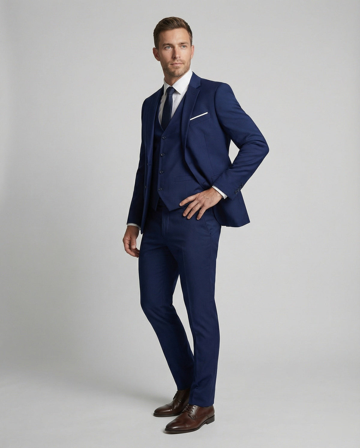 Men's Classic Three-Piece Suit for Formal Occasions