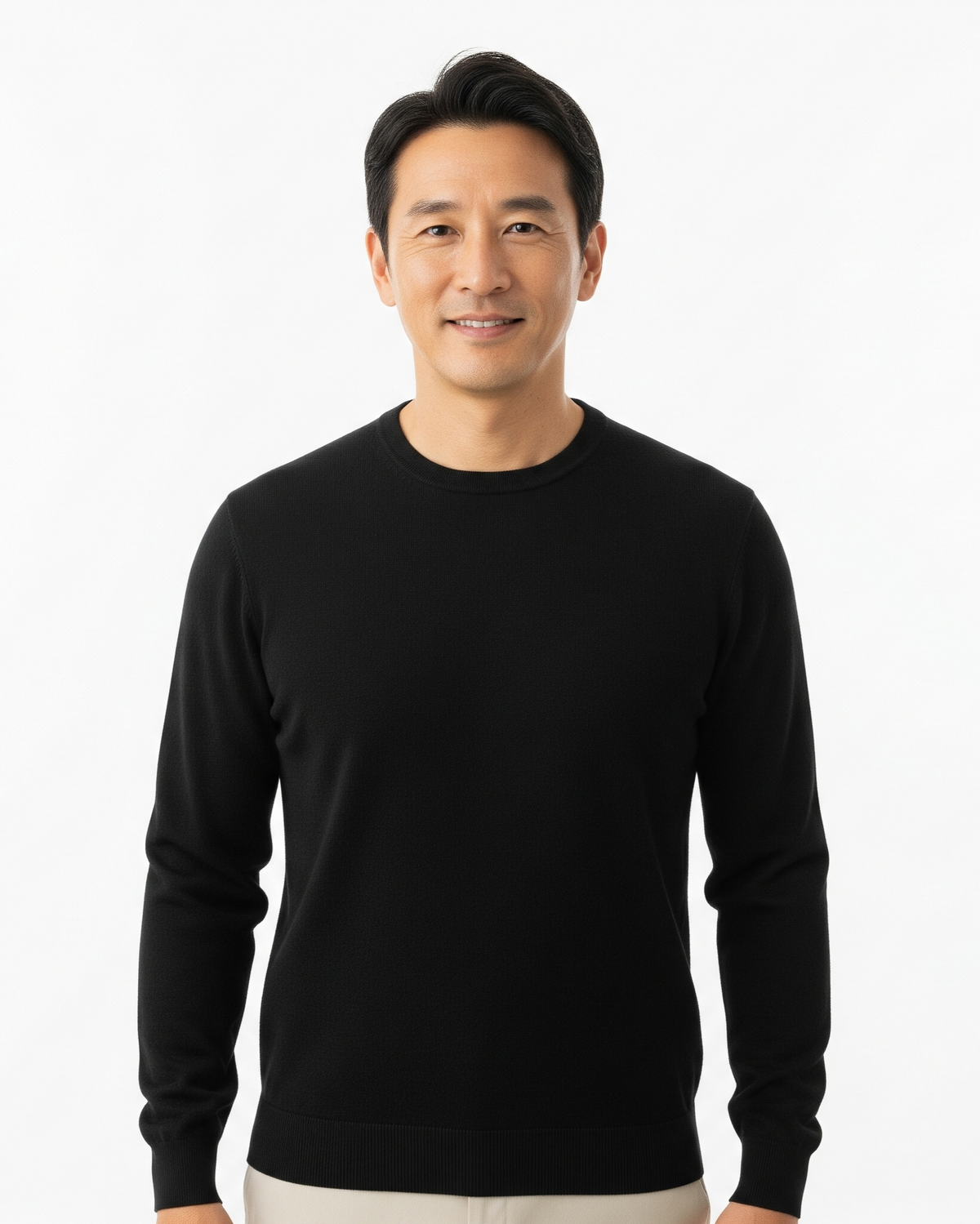 Men's Crew Neck Long-Sleeve Pullover Sweater