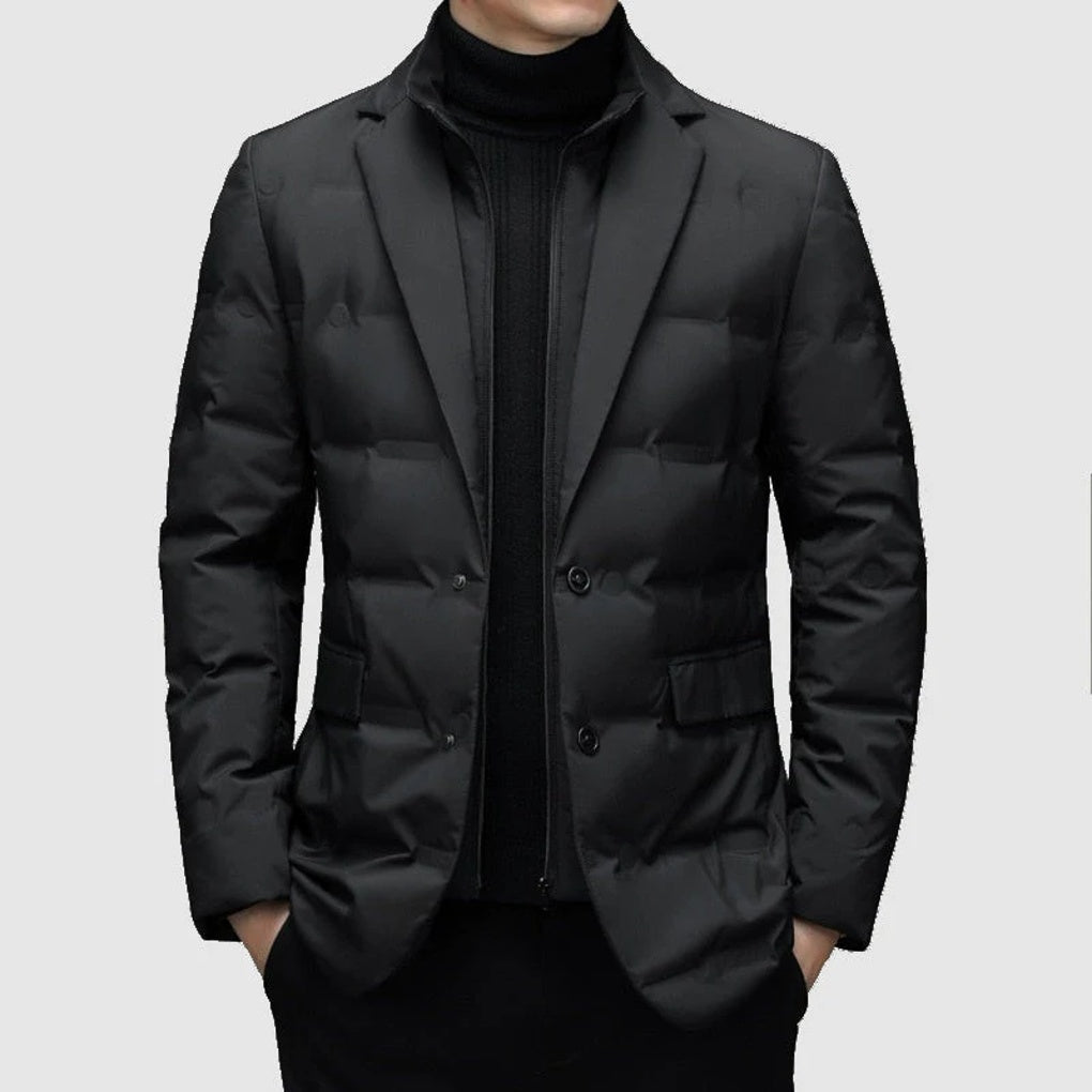 Men's Double-Breasted Puffer Parka Jacket