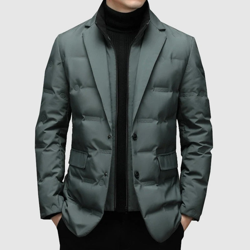 Men's Double-Breasted Puffer Parka Jacket