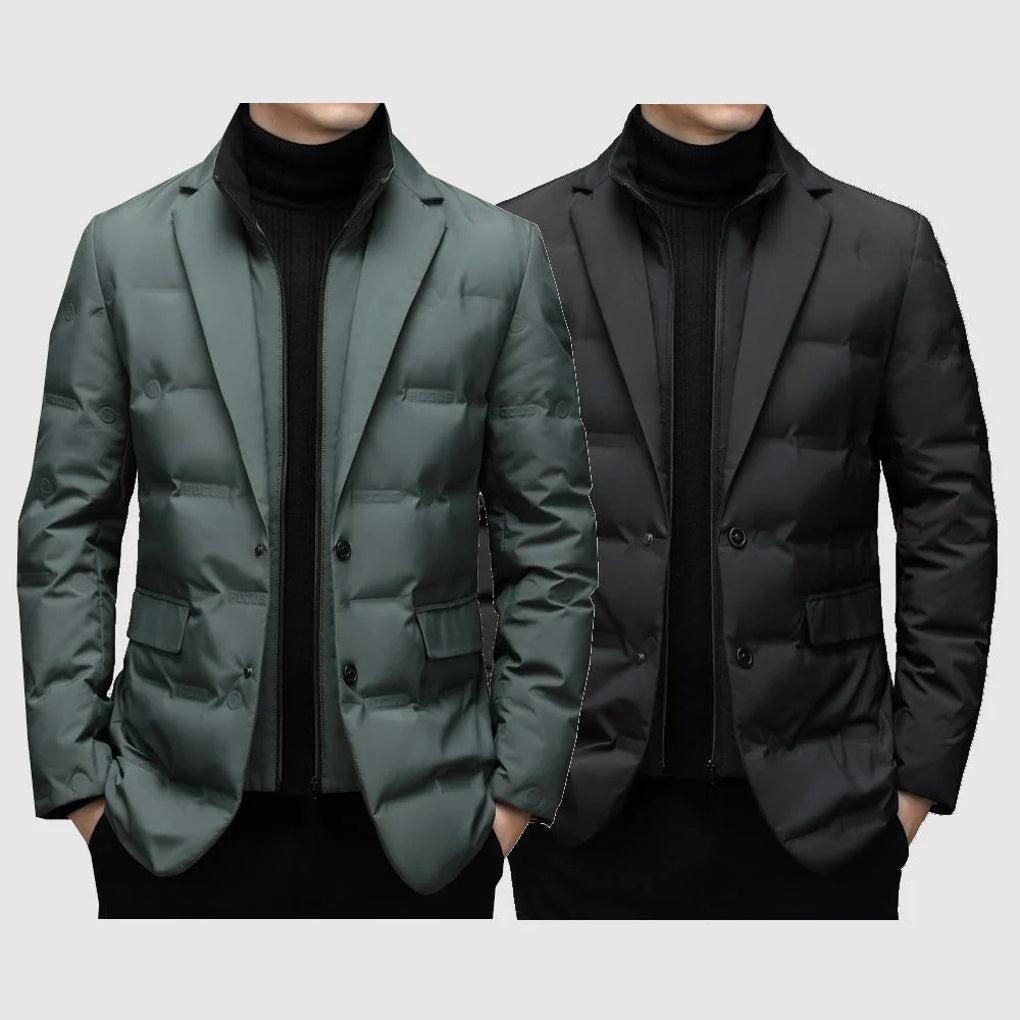 Men's Double-Breasted Puffer Parka Jacket