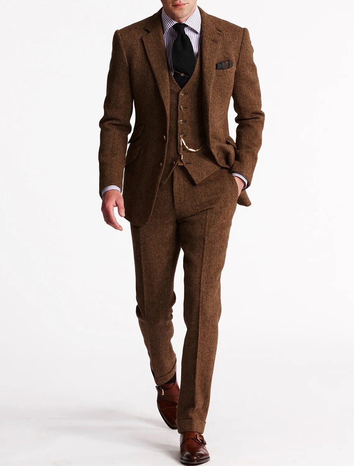 Men's Elegant Three-Piece Suit Set