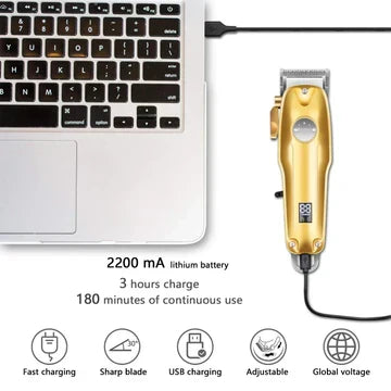 Men's Gold Cordless Hair Clipper Set