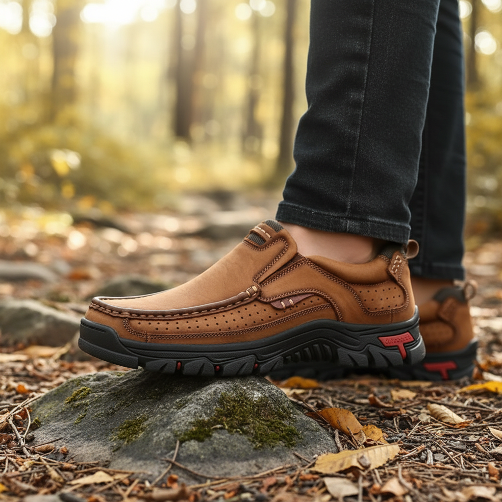 Men's Hand-Stitched Orthopaedic Hiking Shoes