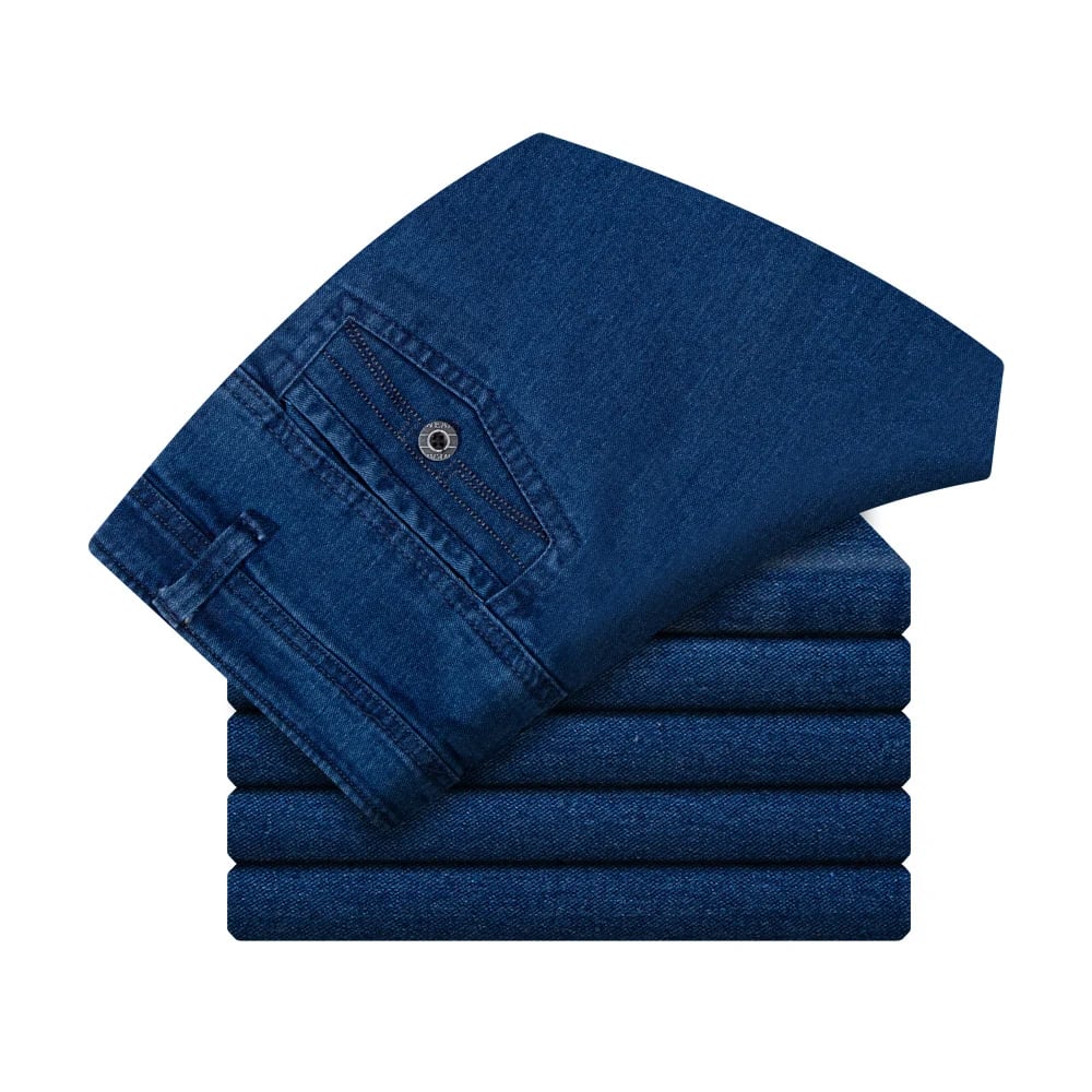 Men's High-Waisted Straight-Leg Jeans