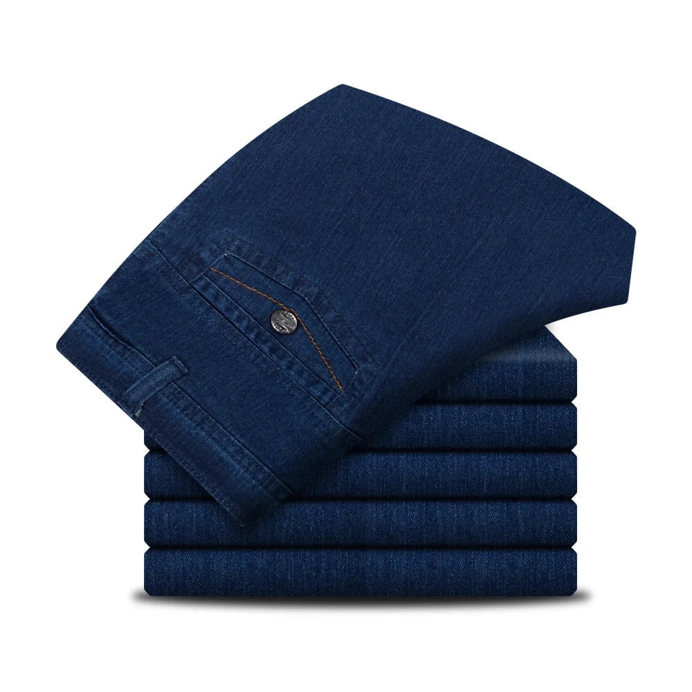 Men's High-Waisted Straight-Leg Jeans