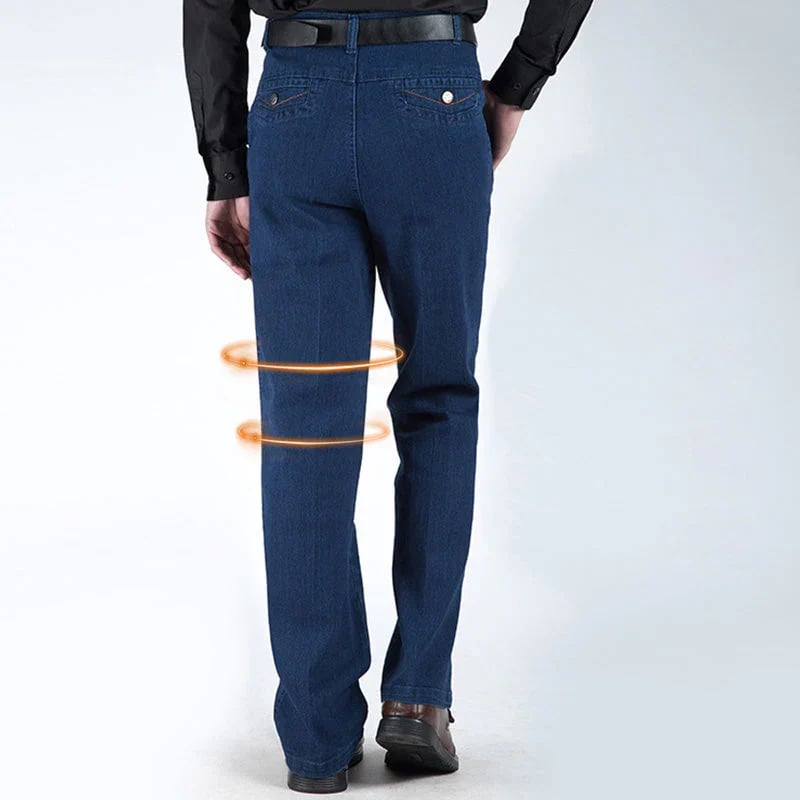 Men's High-Waisted Straight-Leg Jeans