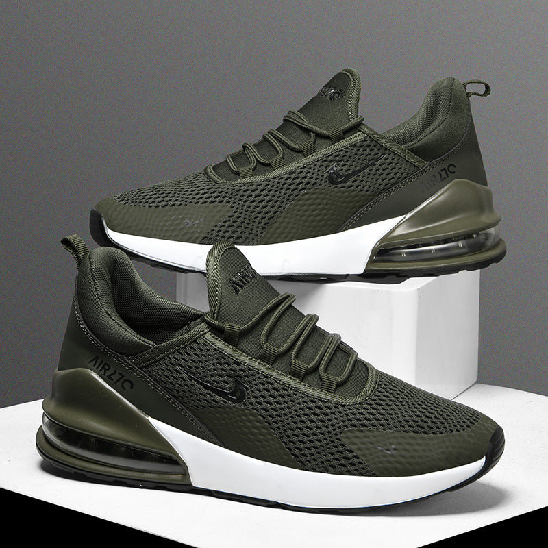Men's Lightweight Sneakers with Visible Air Cushioning and Sporty Outsole