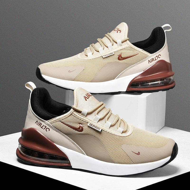 Men's Lightweight Sneakers with Visible Air Cushioning and Sporty Outsole