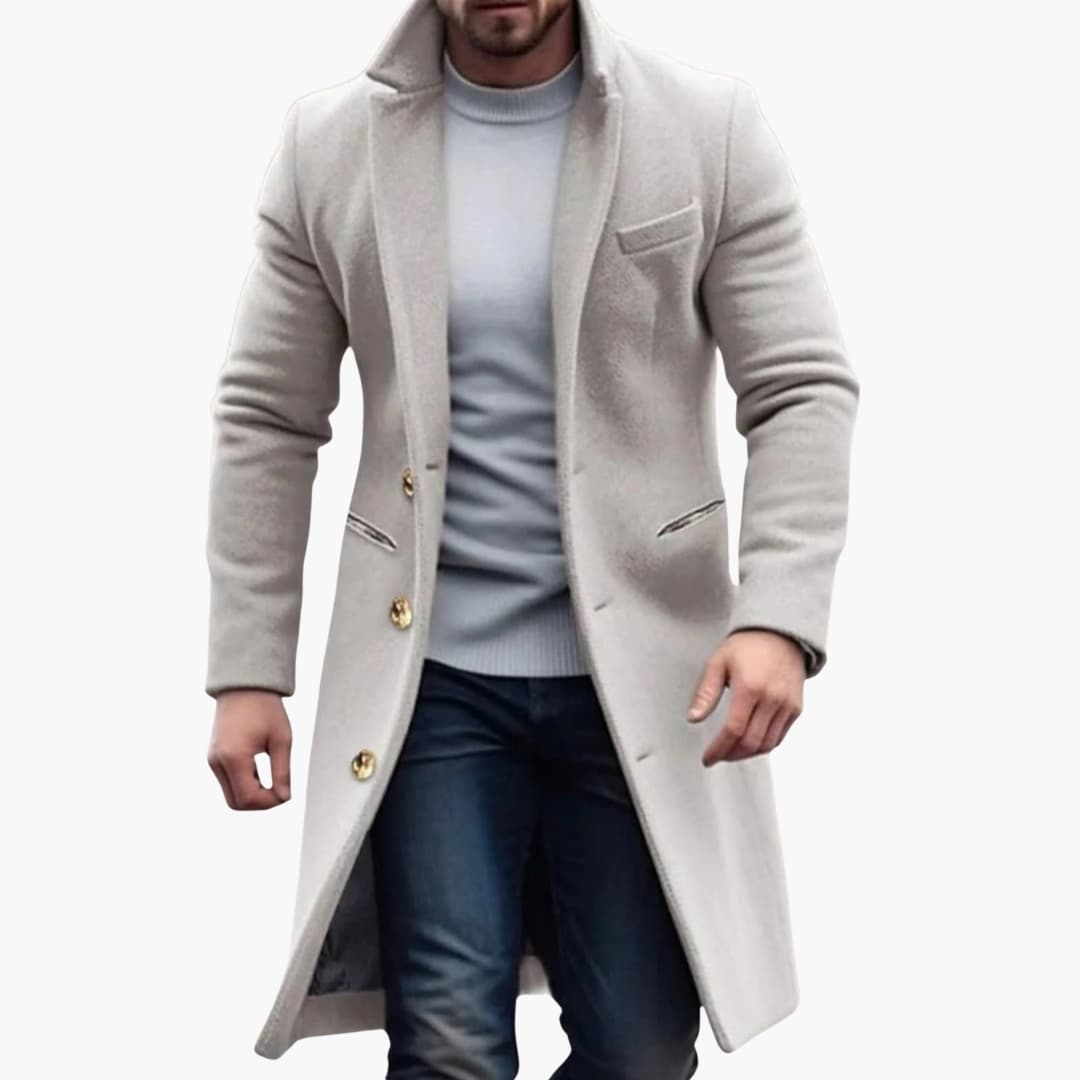 Men’s Long Button-Front Coat