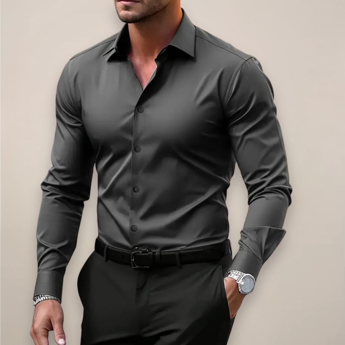 Men's Long-Sleeve Dress Shirt