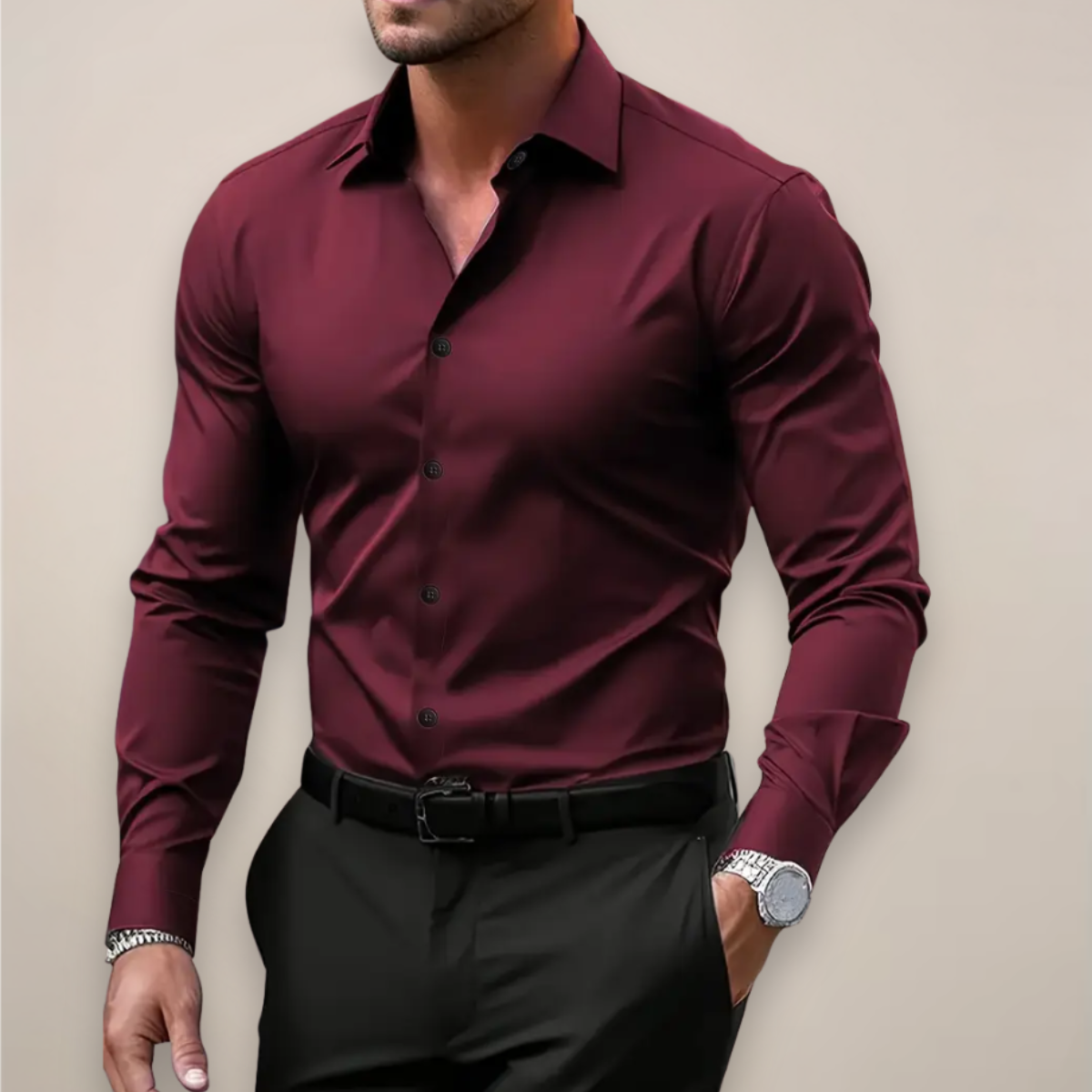 Men's Long-Sleeve Dress Shirt