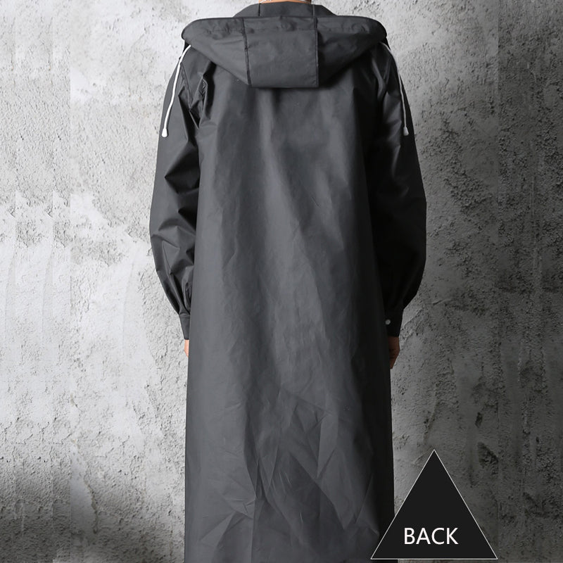 Men's Long Waterproof Hooded Coat