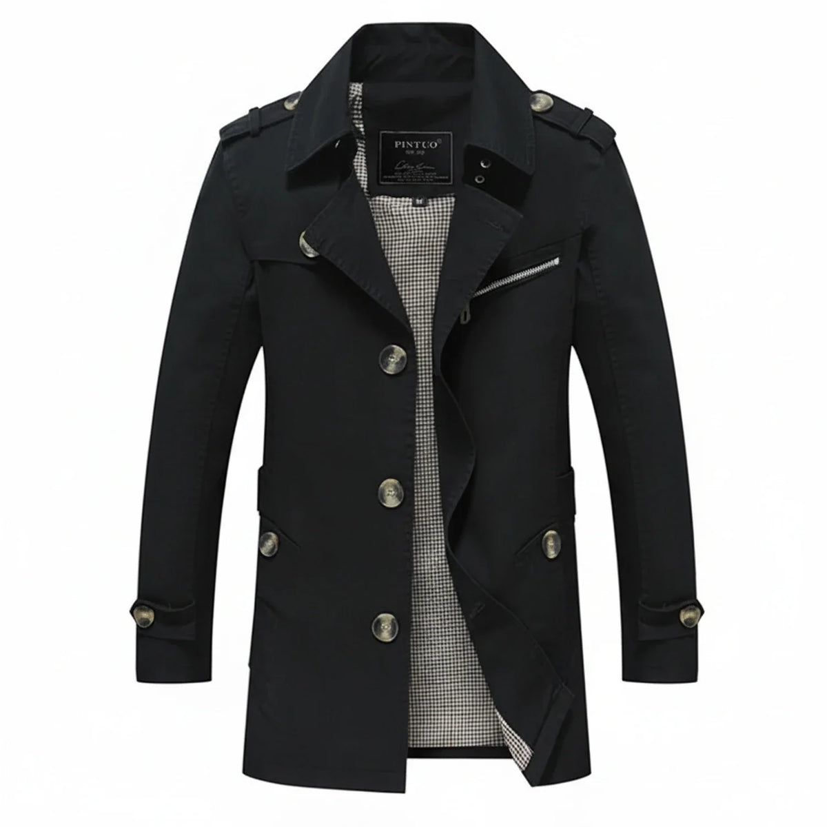 Men's Mid-Length Trench Coat