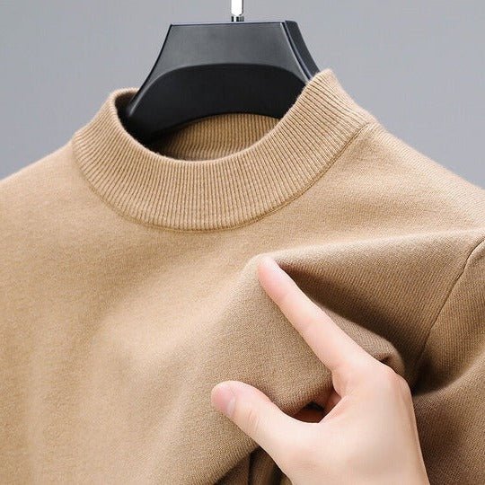 Men's Mock Neck Pullover Sweater