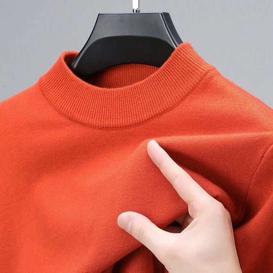 Men's Mock Neck Pullover Sweater