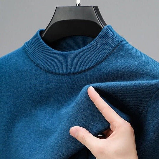 Men's Mock Neck Pullover Sweater