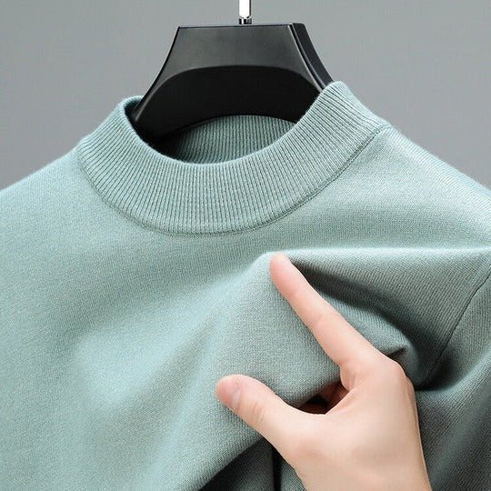 Men's Mock Neck Pullover Sweater