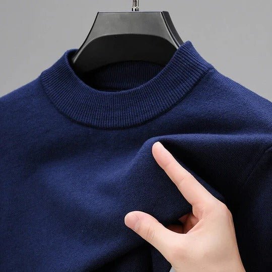 Men's Mock Neck Pullover Sweater