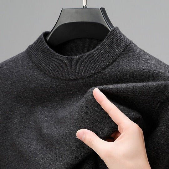 Men's Mock Neck Pullover Sweater