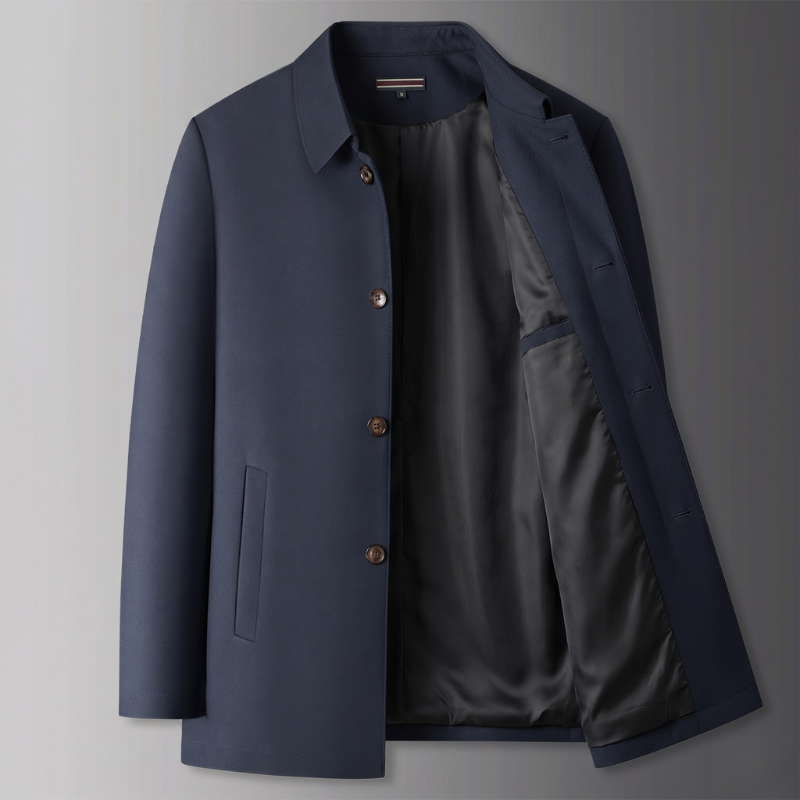 Men's Notched Lapel Dress Coat