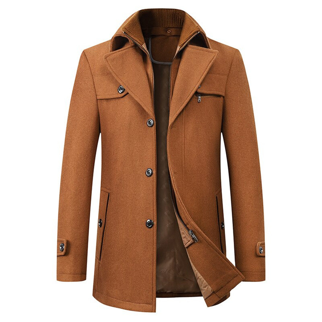 Men's Padded Overcoat with Structured Fit