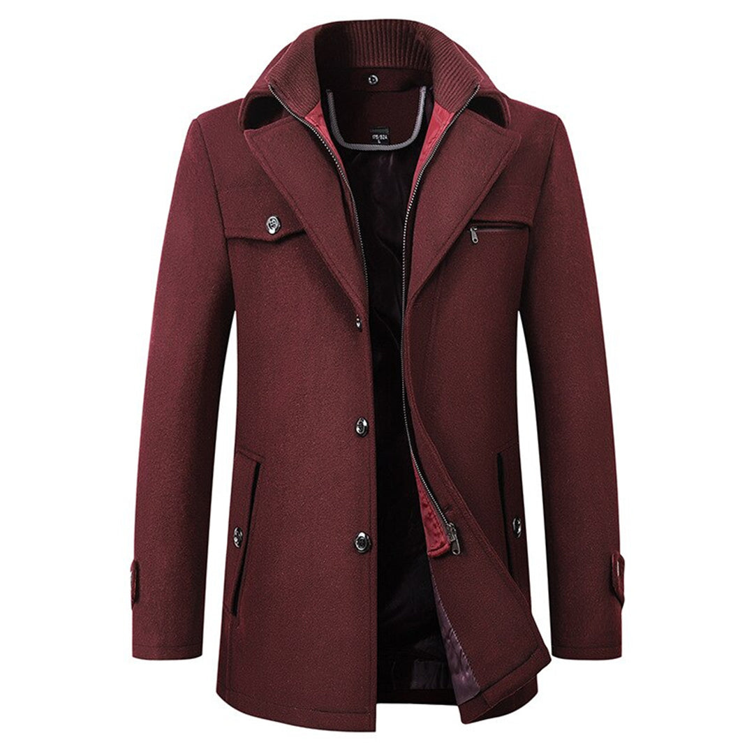 Men's Padded Overcoat with Structured Fit