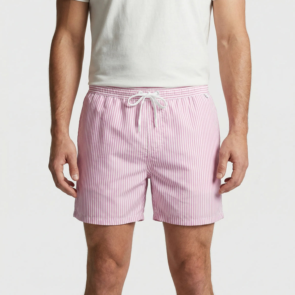 Men's Quick-Dry Striped Swim Trunks