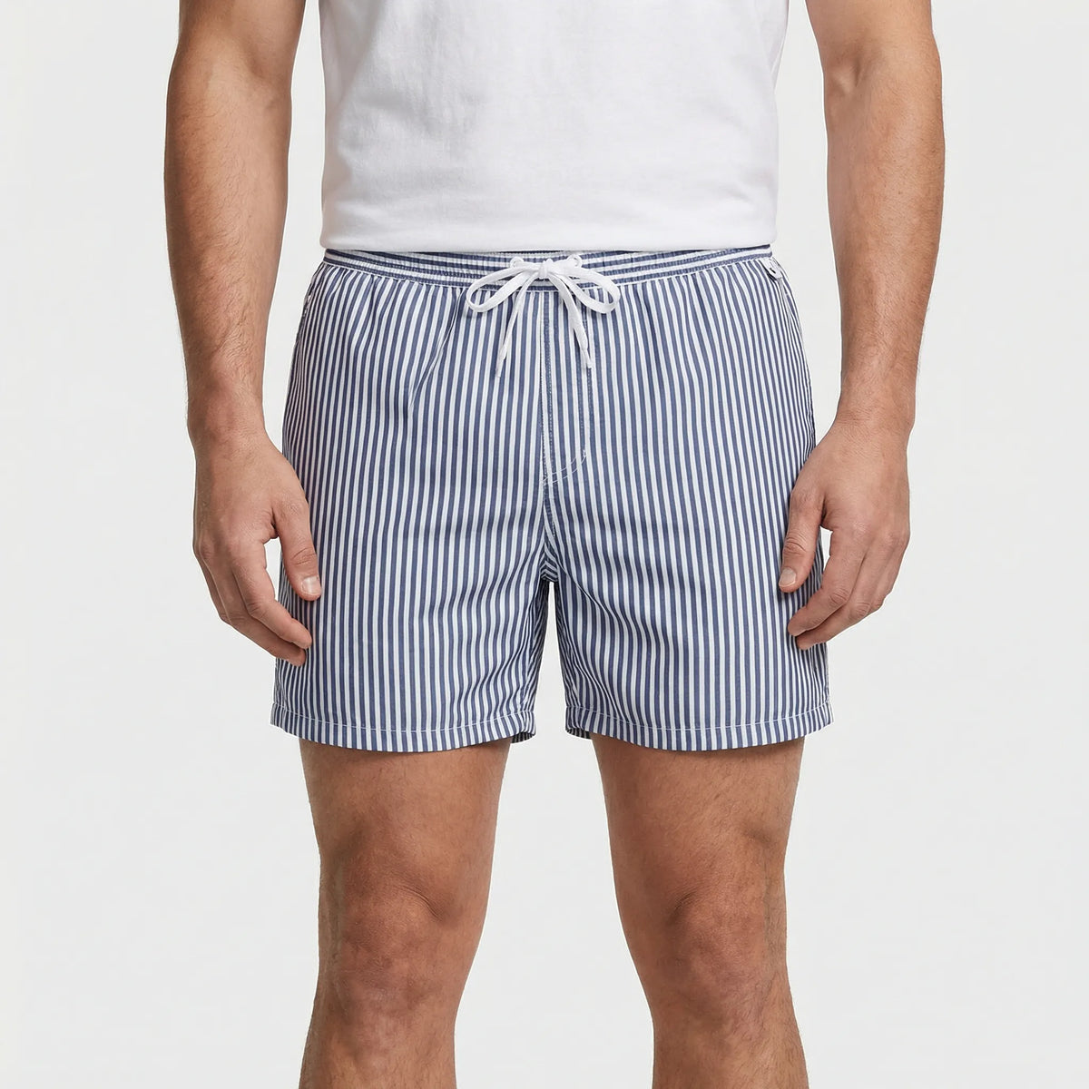 Men's Quick-Dry Striped Swim Trunks