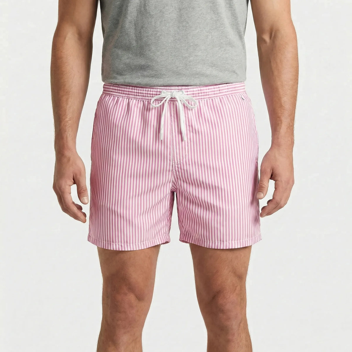 Men's Quick-Dry Striped Swim Trunks