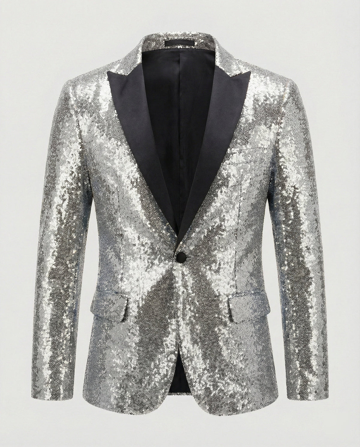 Men's Shiny Sequin Blazer