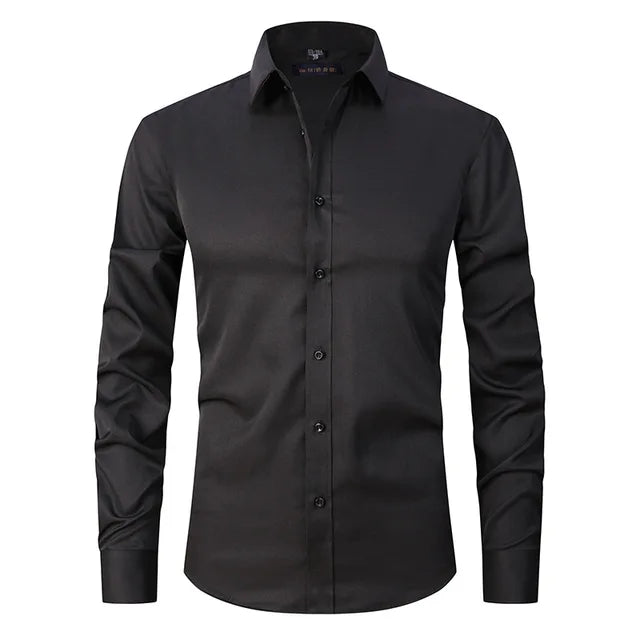 Men's Slim-Fit Button-Down Dress Shirt